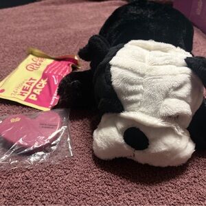 NIB Snuggle Puppy Toy Bulldog Black and White Vibrating Heartbeat Anxiety Easing